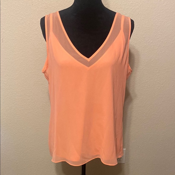 White House Black Market Tops - Vibrant Coral Top with Flowy Fit